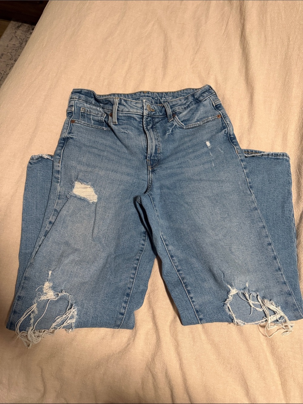 Old Navy OG Loose Light Blue Ripped Jeans